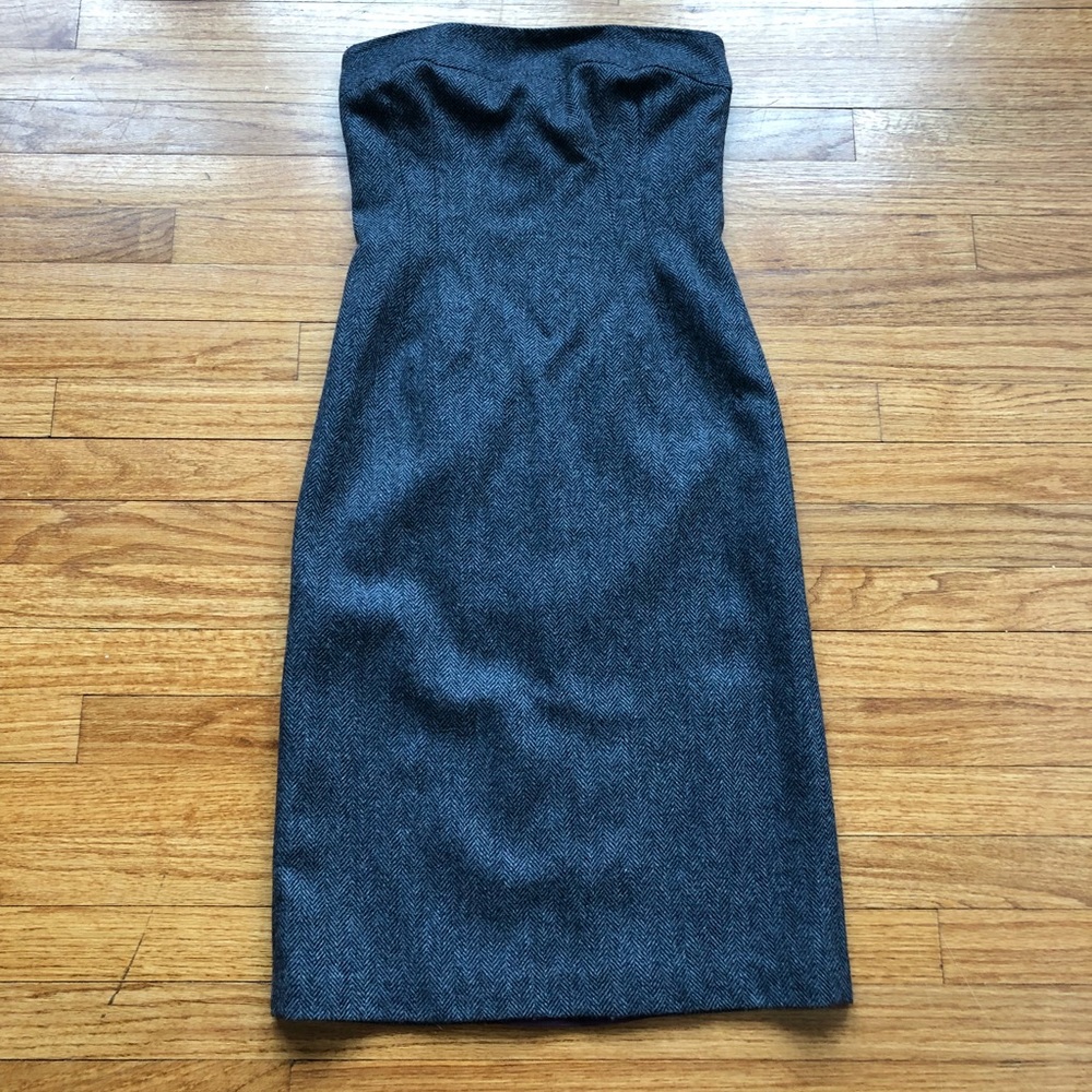 Shoshanna Strapless Tweed Dress